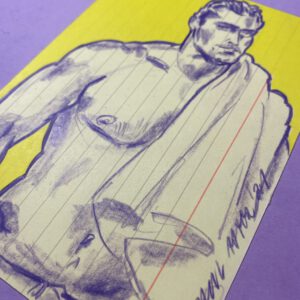 Drawing of a water polo player by Berlin artist Paul Astor
