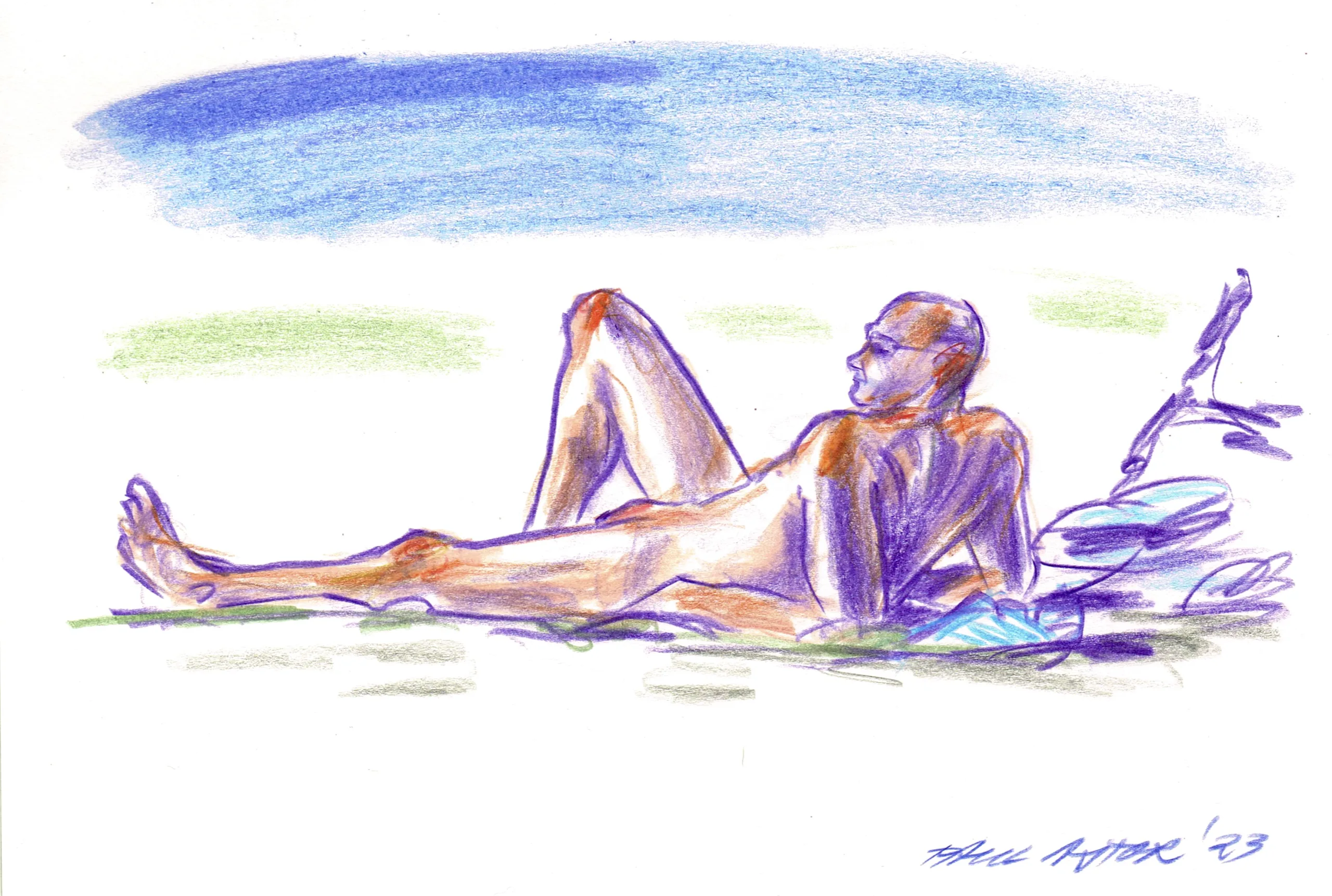 Outdoor Nude Drawings | 2023 - Part 1 | Paul Astor