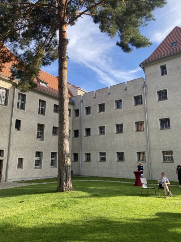 outside view of the former prison now art gallery in berlin lichterfelde