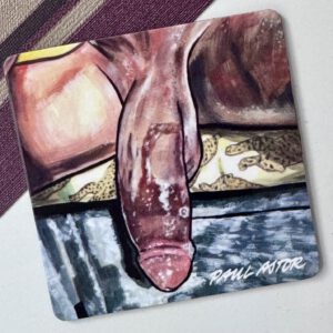 Fridge Magnet showing a penis illustration by Paul Astor