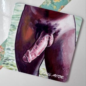 Fridge Magnet showing a penis illustration by Paul Astor