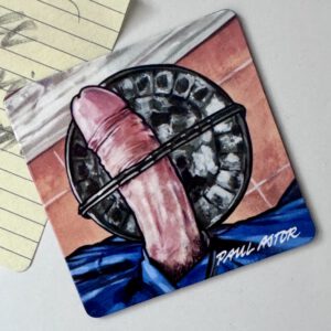 Fridge Magnet showing a penis illustration by Paul Astor