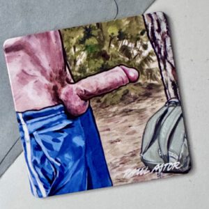 Fridge Magnet showing a penis illustration by Paul Astor